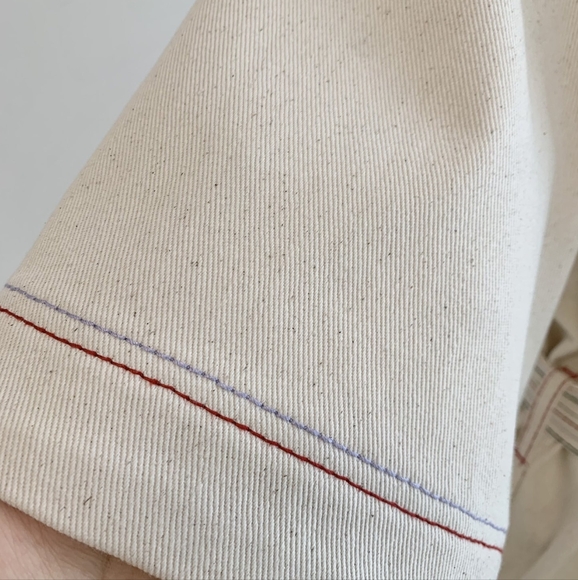 Alemais Norma Denim Mini Dress in Cream - Picture 9 of 13